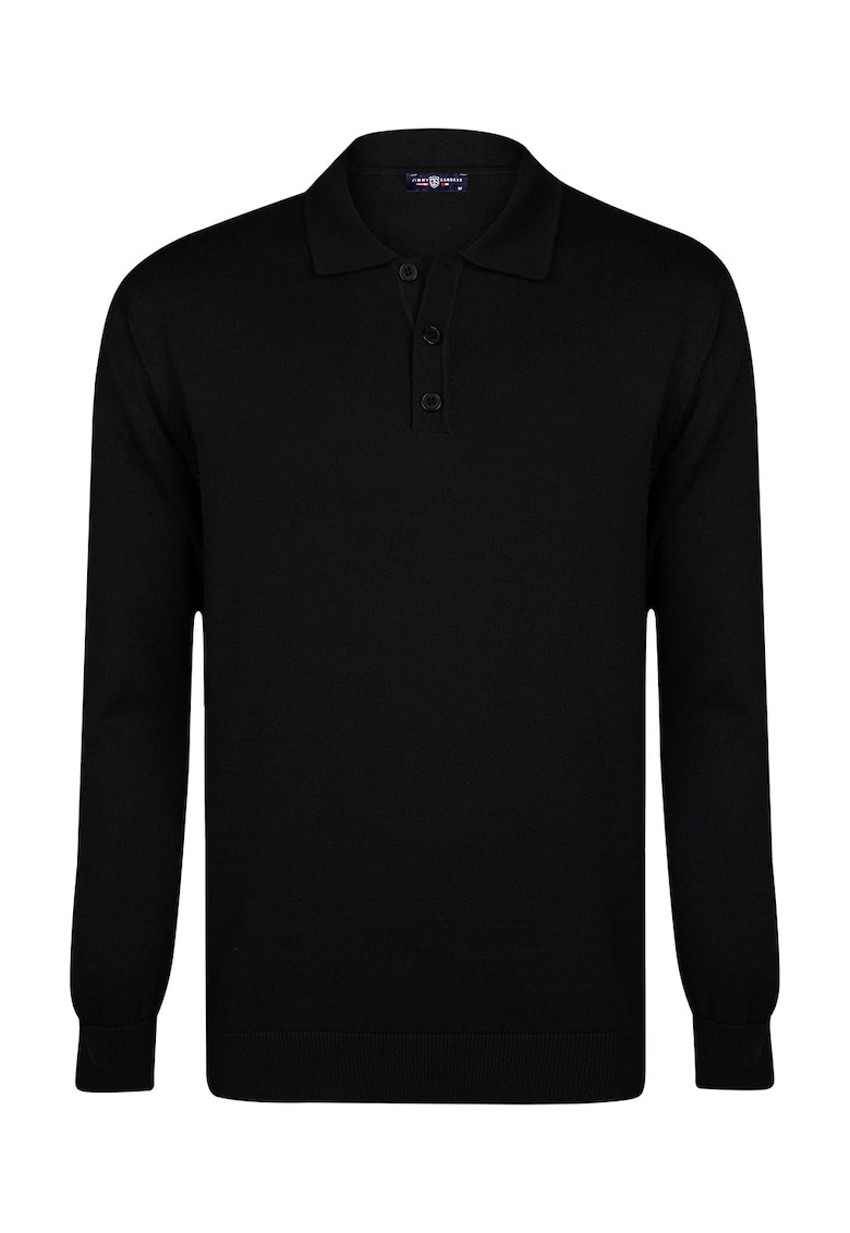 Pulover polo tricotat fin