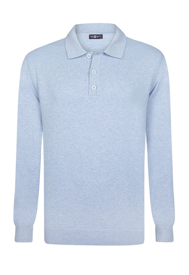 Pulover polo tricotat fin