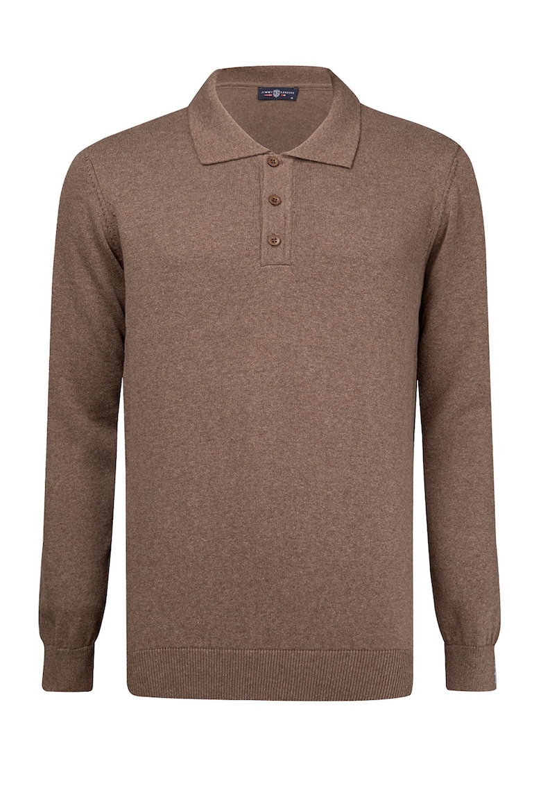 Pulover polo tricotat fin