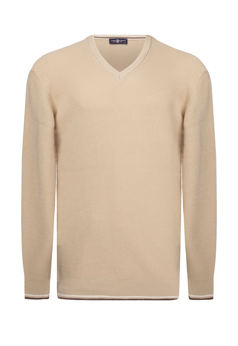 Pulover din bumbac cu decolteu rotund Pulover din bumbac cu decolteu rotund