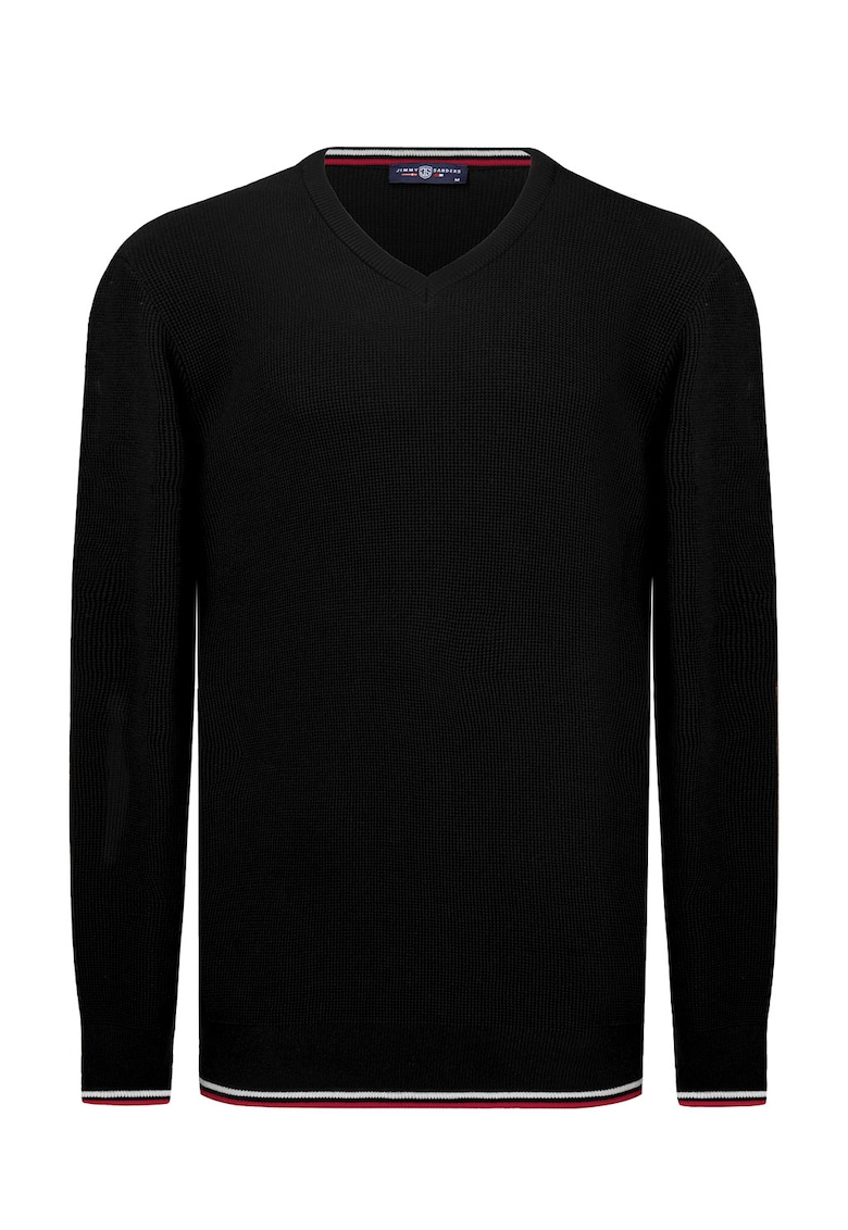 Pulover din bumbac cu decolteu rotund