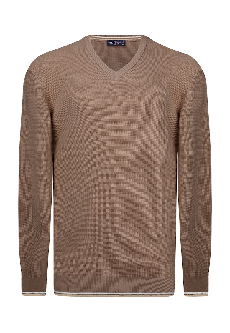 Pulover din bumbac cu decolteu rotund