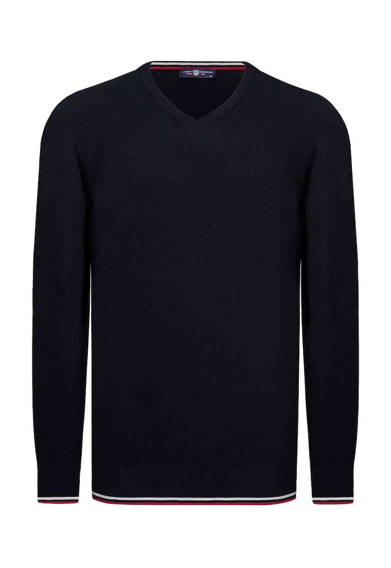 Pulover din bumbac cu decolteu rotund