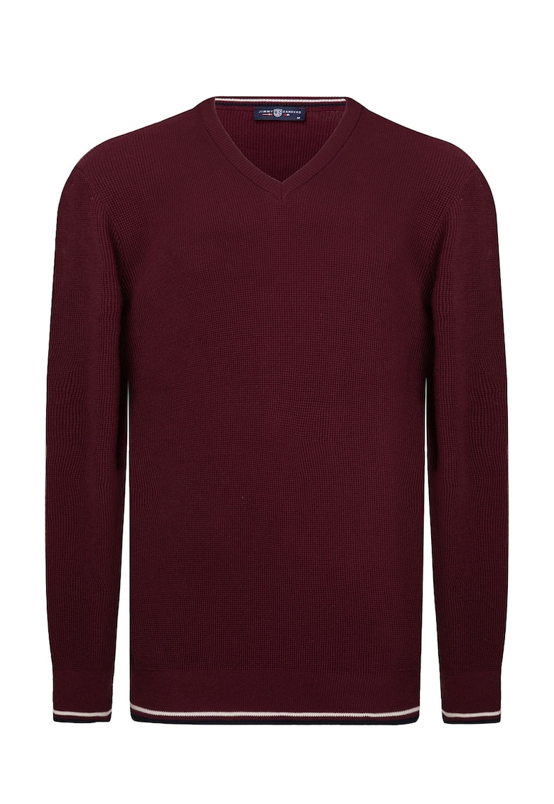 Pulover din bumbac cu decolteu rotund