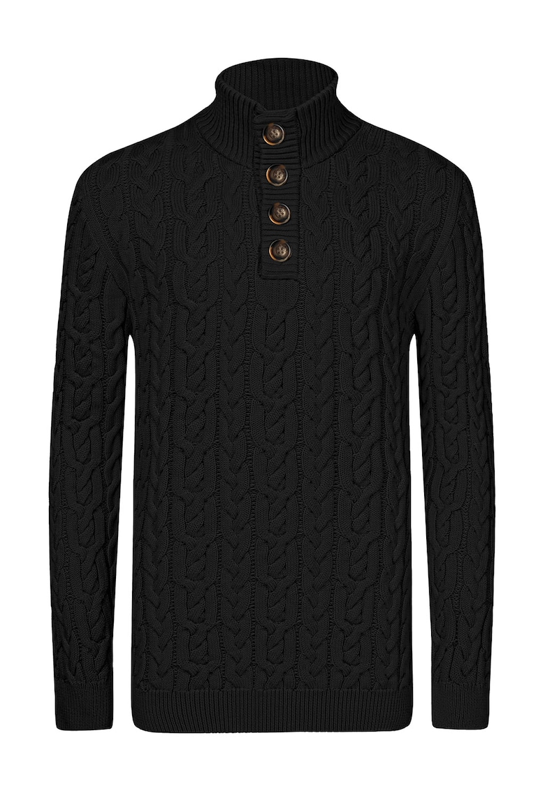 Pulover tricotat cu guler inalt