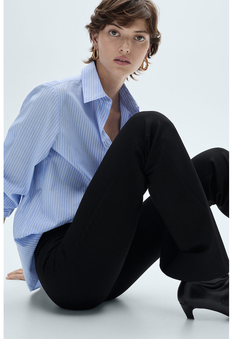 Colanti bootcut cu talie inalta