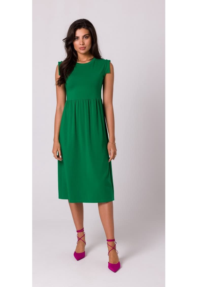 Rochie cu talie - verde luxuriant - Verde