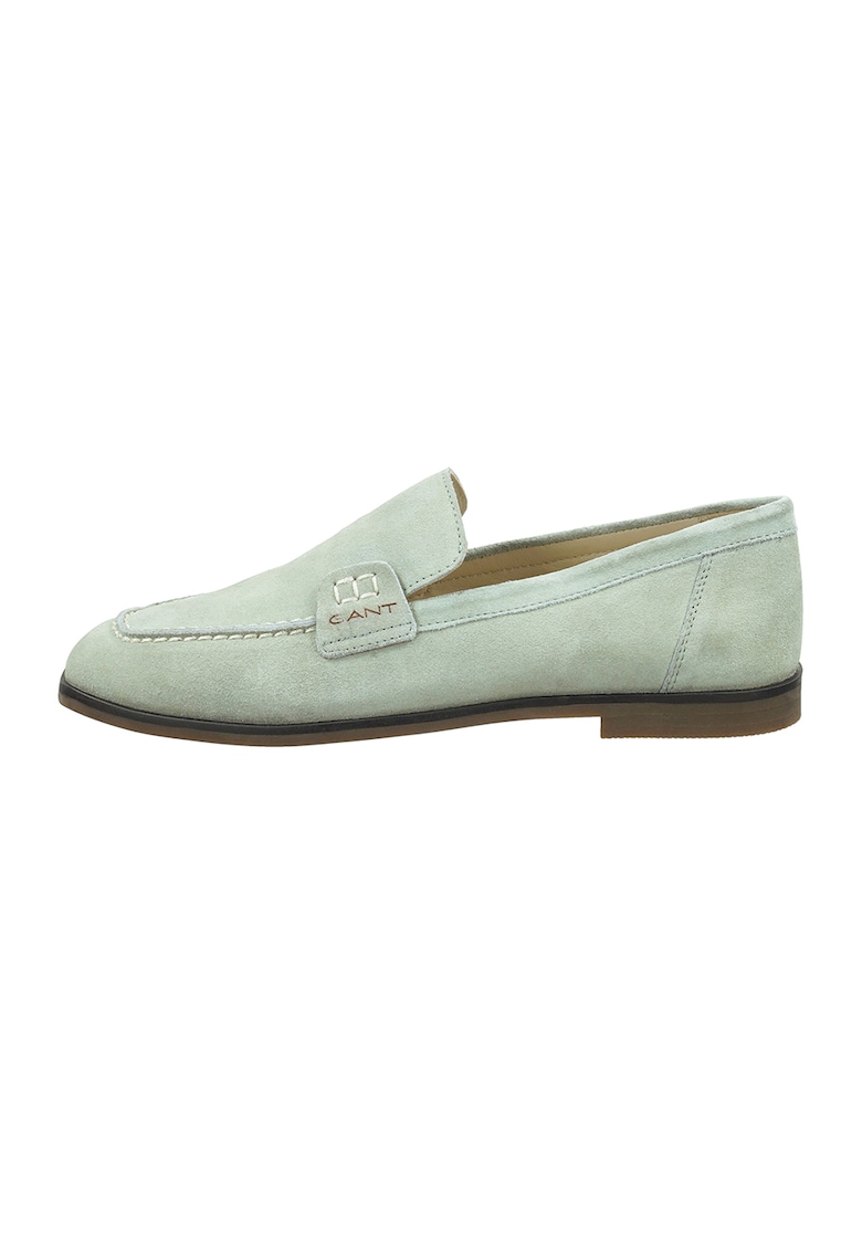 Mocasini de piele intoarsa Gimble - Verde pal
