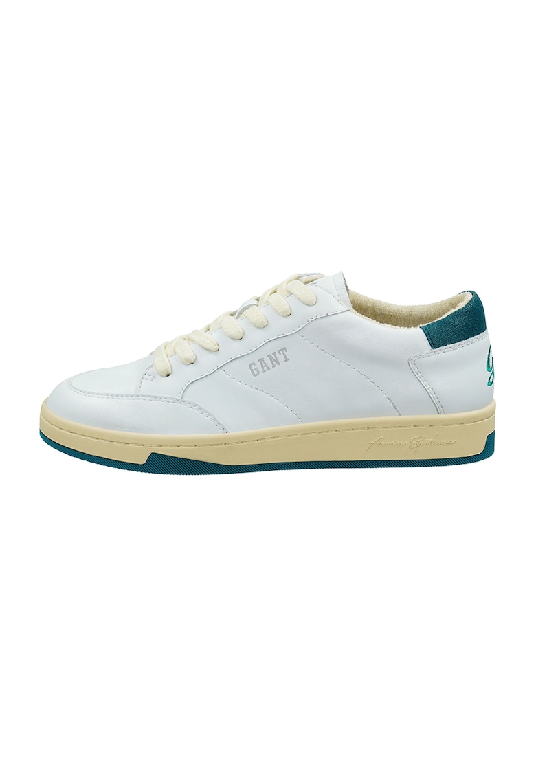 Pantofi sport low-cut de piele Prepus - Alb/Verde
