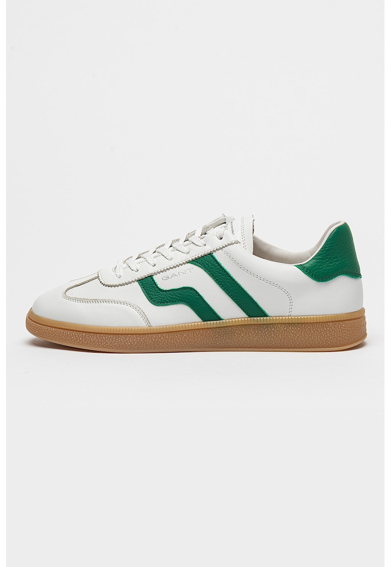 Pantofi sport de piele - Alb/Verde aquamarin
