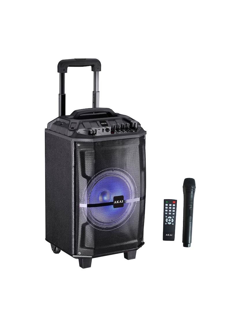 Boxa portabila - 40W - microfon wireless - Bluetooth - radio FM - karaoke - USB - lumini disco