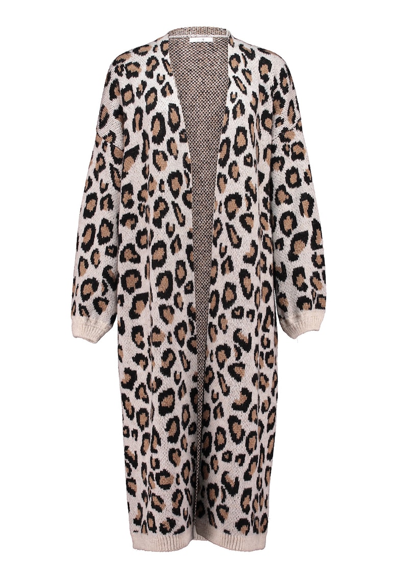 Cardigan cu imprimeu leopard - fara inchidere