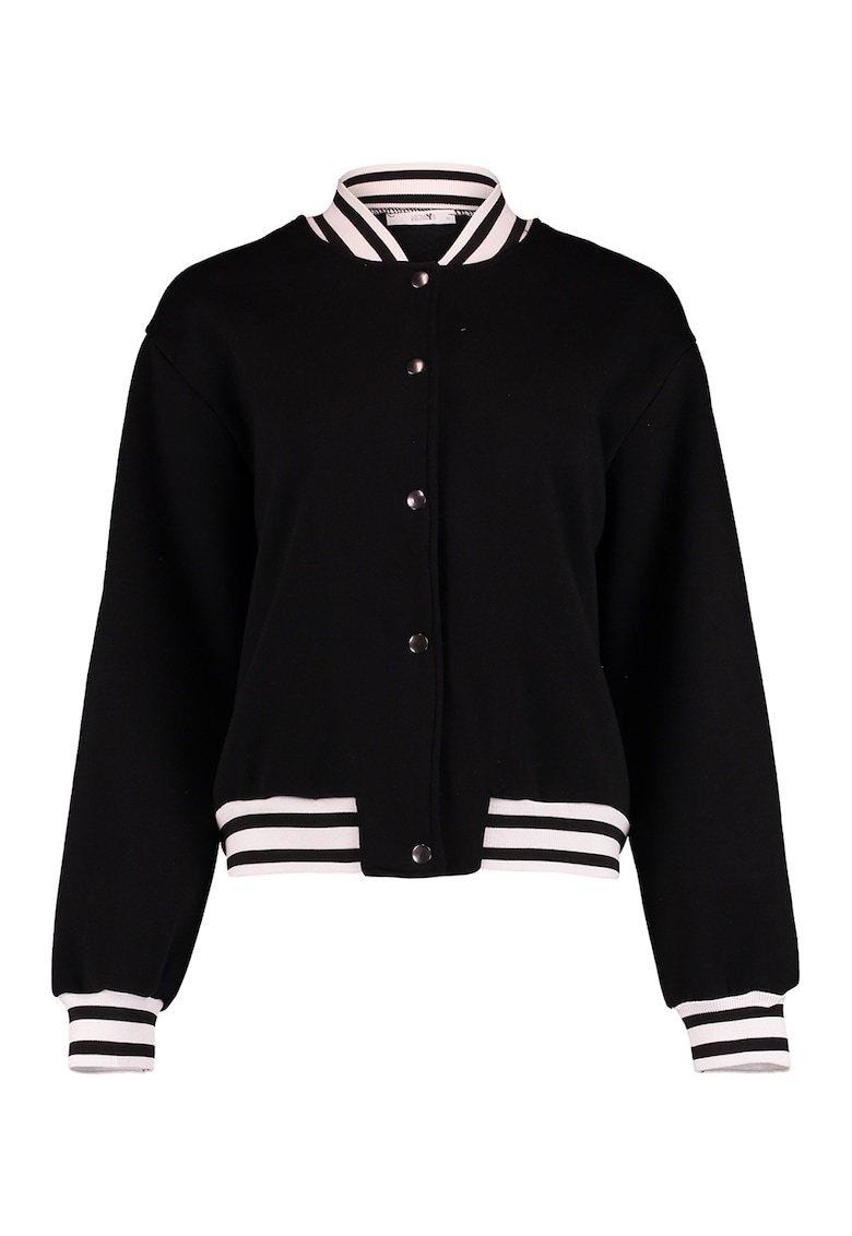 Jacheta varsity de bumbac cu nasturi Jacheta varsity de bumbac cu nasturi