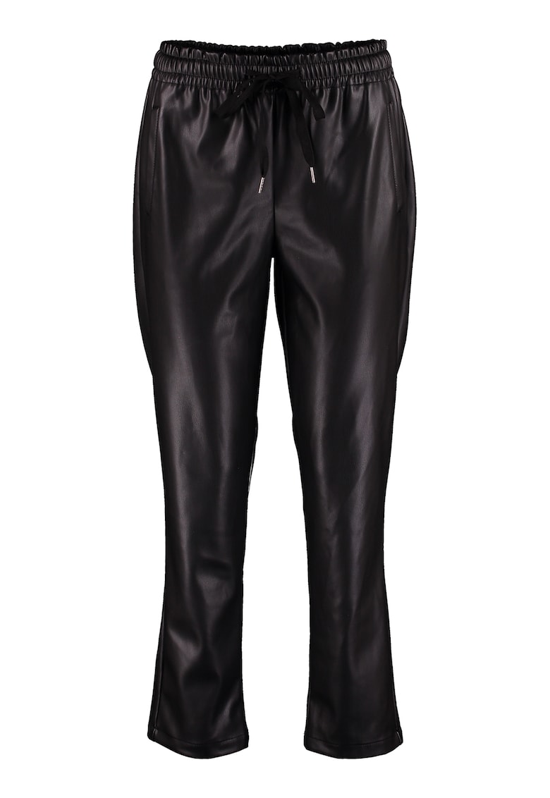 Pantaloni din piele ecologica cu talie elastica