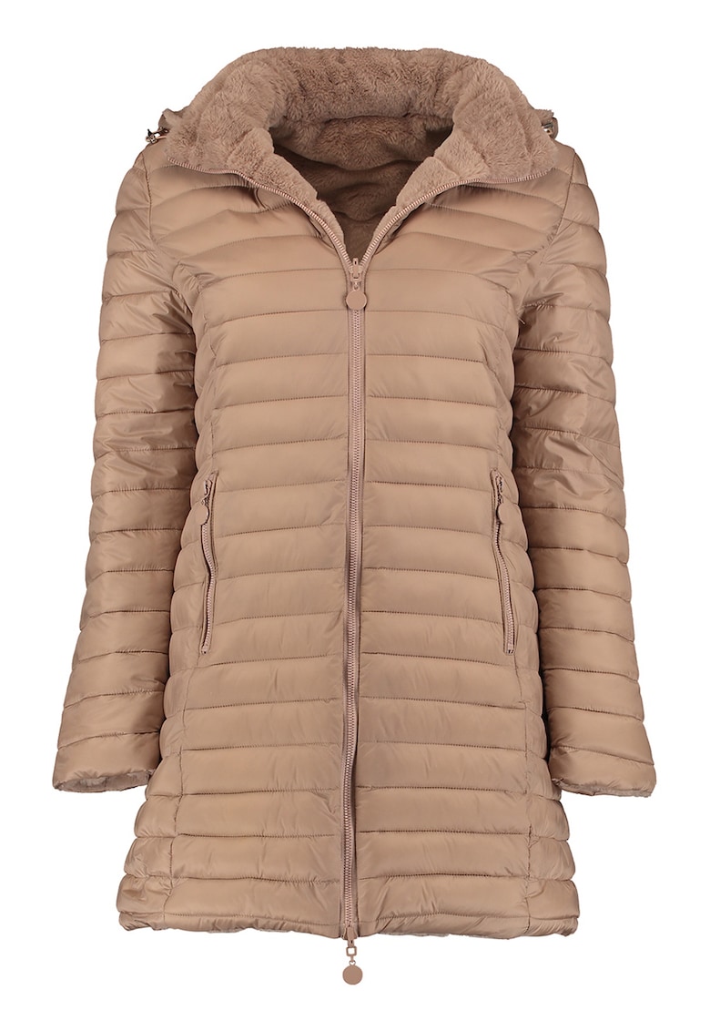 Geaca lunga cu gluga