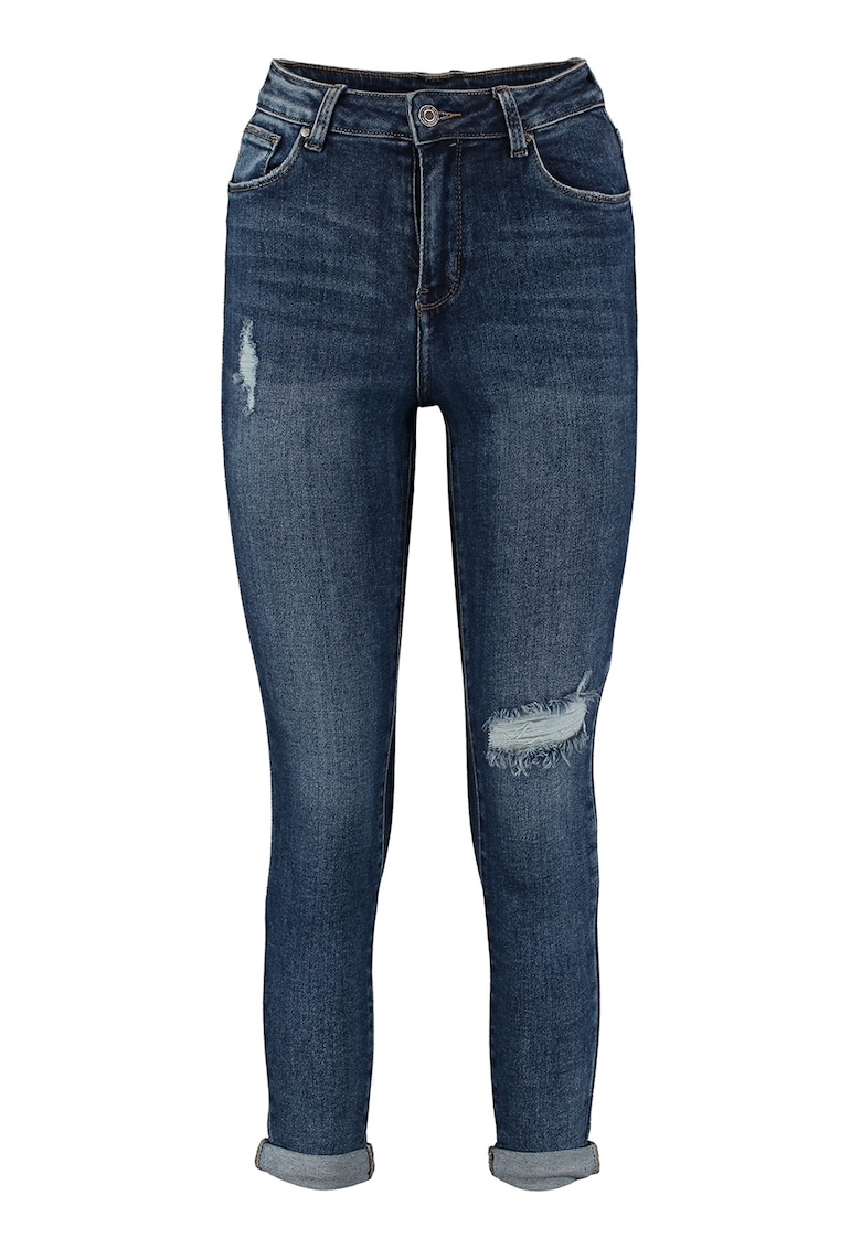 Blugi skinny cu aspect decolorat Blugi skinny cu aspect decolorat