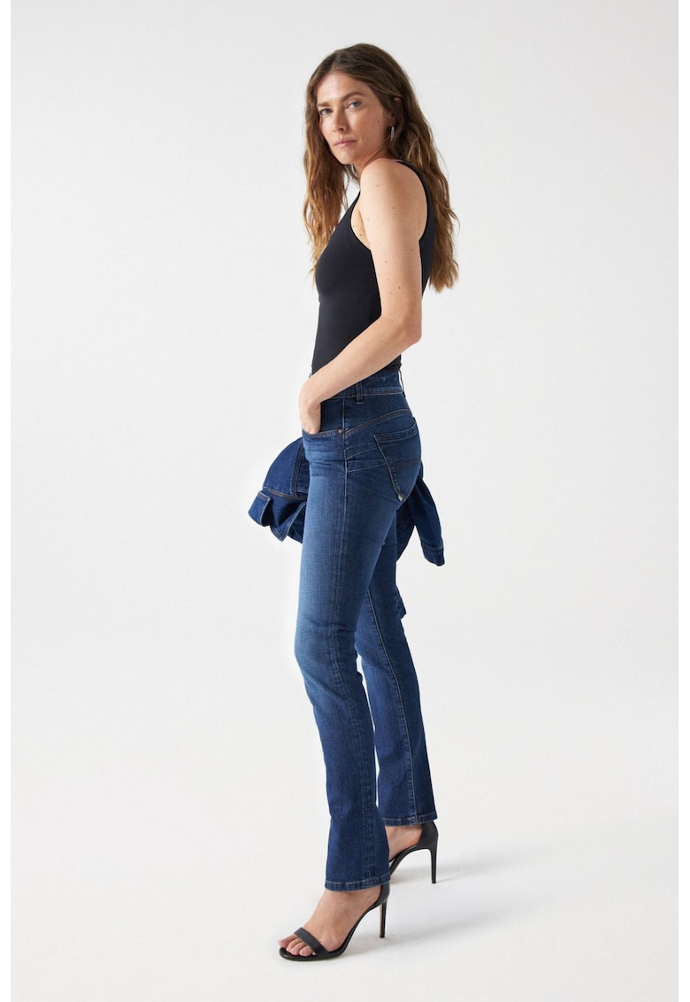 Blugi slim fit cu tehnologie Push-In Secret Blugi slim fit cu tehnologie Push-In Secret