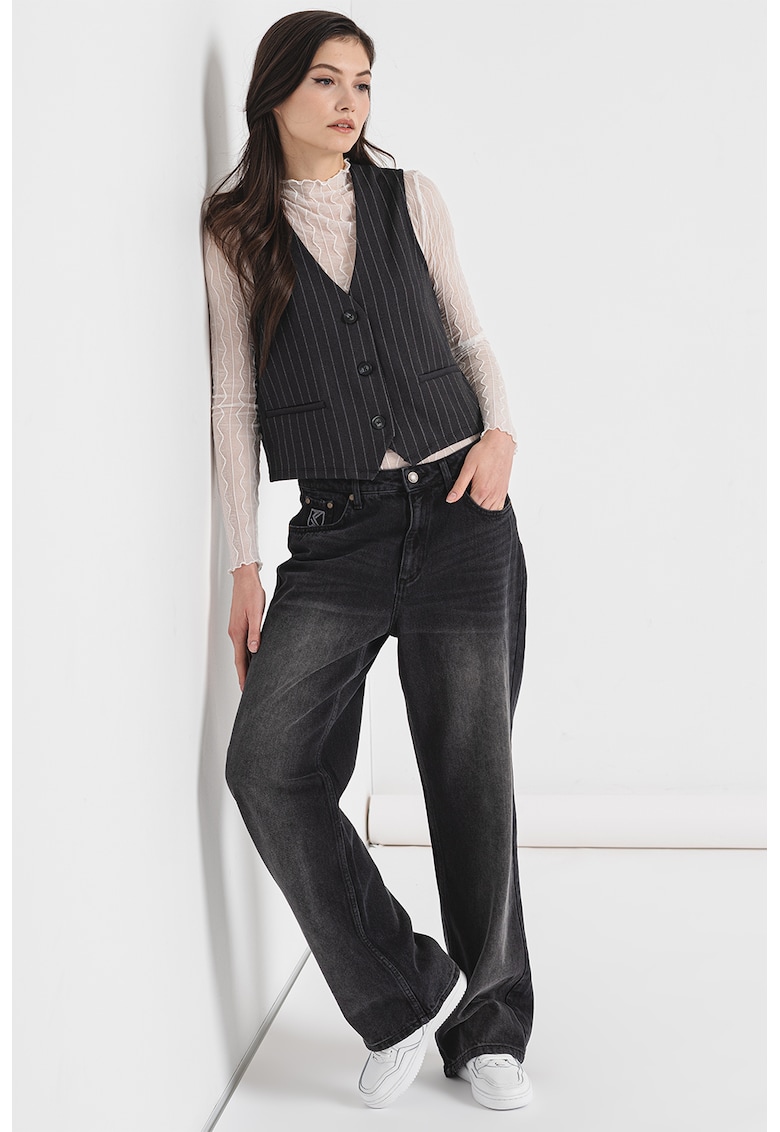 Blugi relaxed fit cu model cu 5 buzunare Blugi relaxed fit cu model cu 5 buzunare