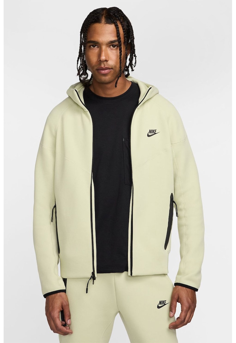 Hanorac din amestec de bumbac - cu fermoar