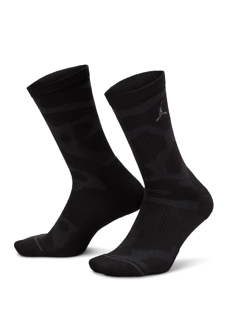 Sosete lungi unisex cu amortizare - pentru baschet Jordan - Negru