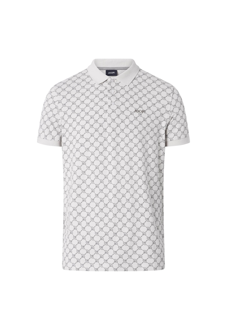 Tricou polo din material pique Paigam - Alb