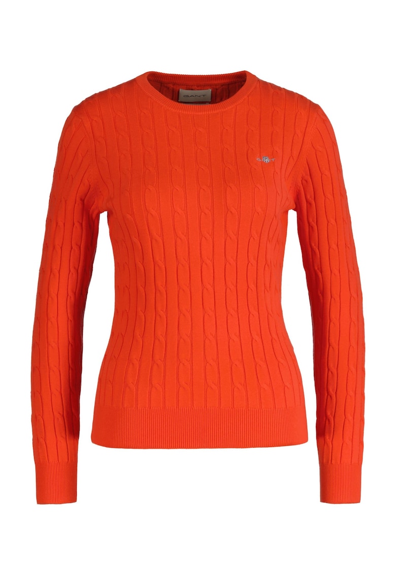 Pulover slim fit cu model torsade