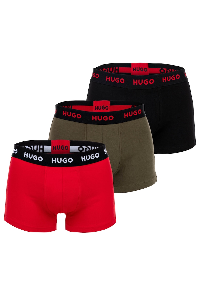 Set de boxeri cu banda elastica in talie - 3 perechi