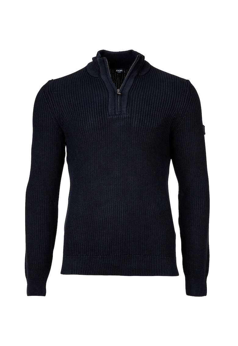 Pulover cu fenta cu fermoar Henrio - Albastru inchis