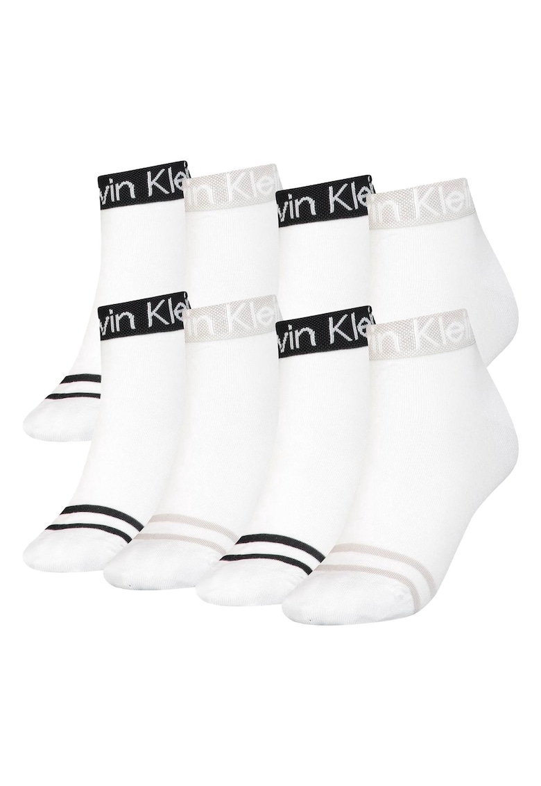 Set de sosete pana la glezna cu imprimeu logo - 8 perechi