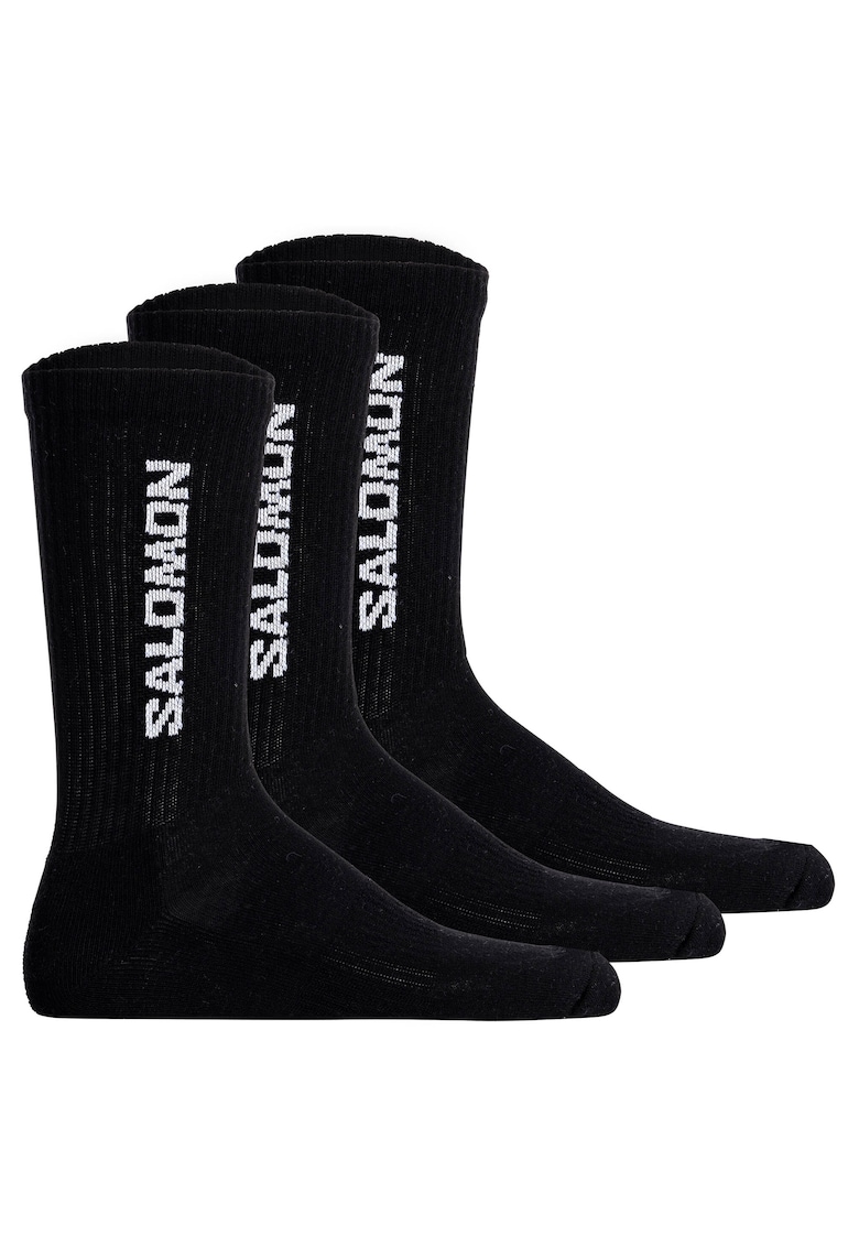 Set de sosete unisex din amestec de bumbac - 3 perechi - Negru