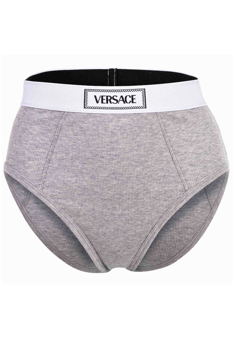 Chiloti striati cu banda logo in talie Chiloti striati cu banda logo in talie