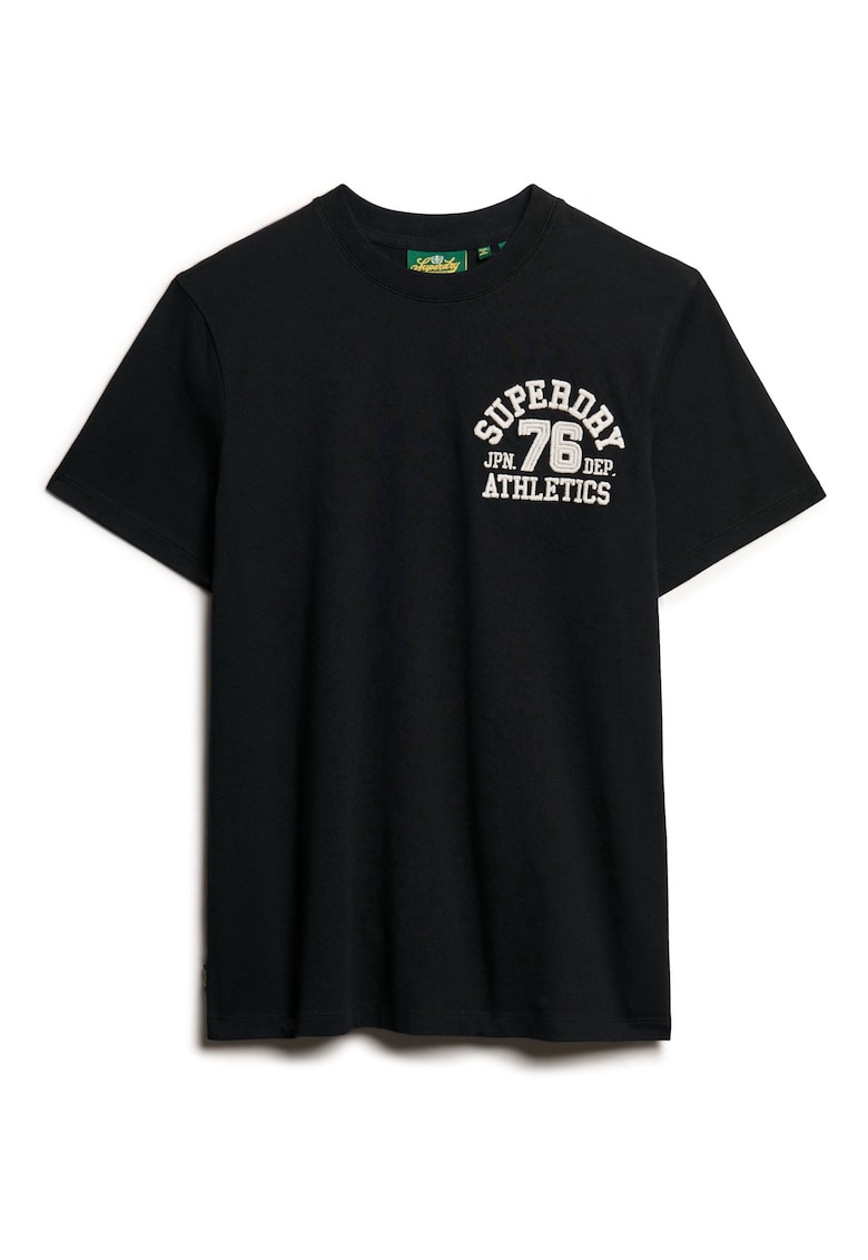 Tricou cu logo brodat Superstate - Negru