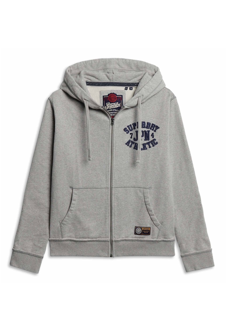 Hanorac cu fermoar si buzunare oblice Vintage Athletic