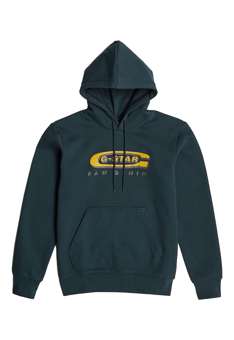 Hanorac cu imprimeu logo si buzunar kangaroo