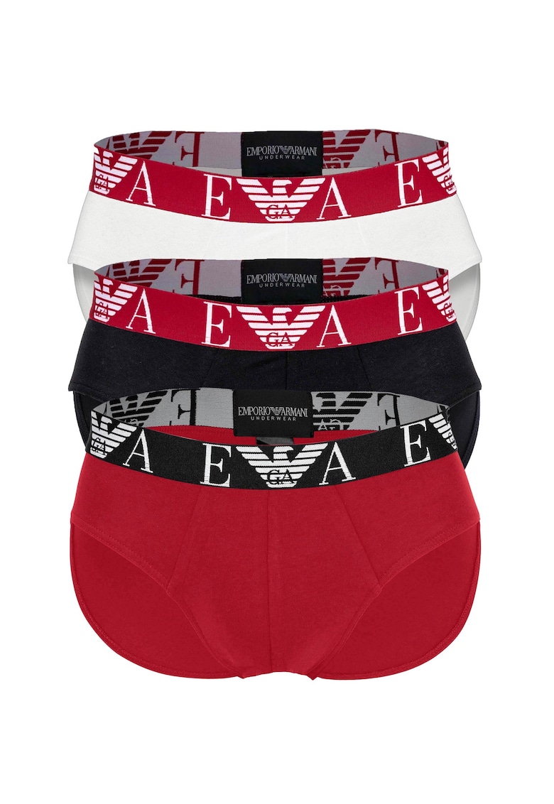 Set de chiloti cu banda logo in talie - 3 Piese