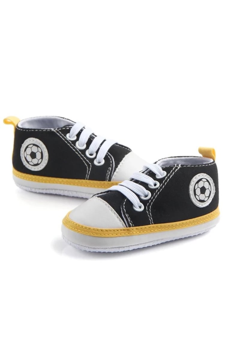 Tenisi Pantofi copii - Model Football - Casual - Textil - Baieti - Siret - Negru