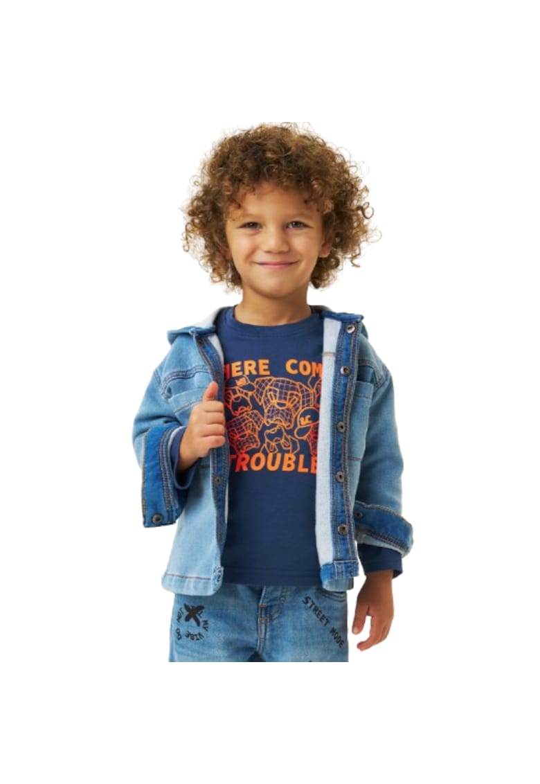 Camasa din denim cu gluga pentru baiat - 4.A425