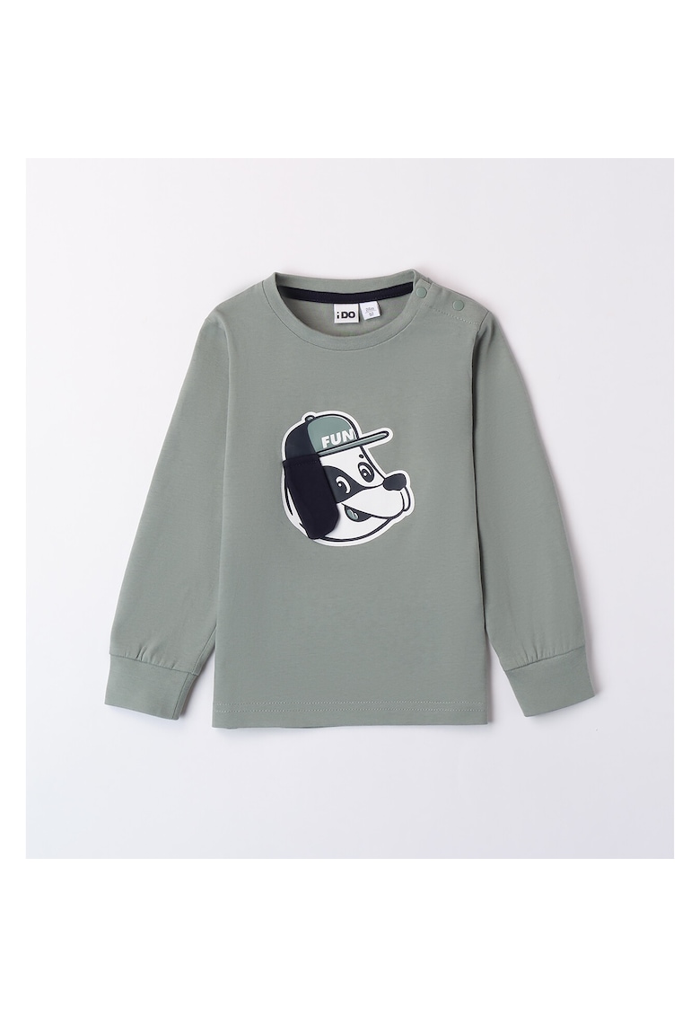 Bluza maneca lunga cu imprimeu catel pentru baiat - 4.A454