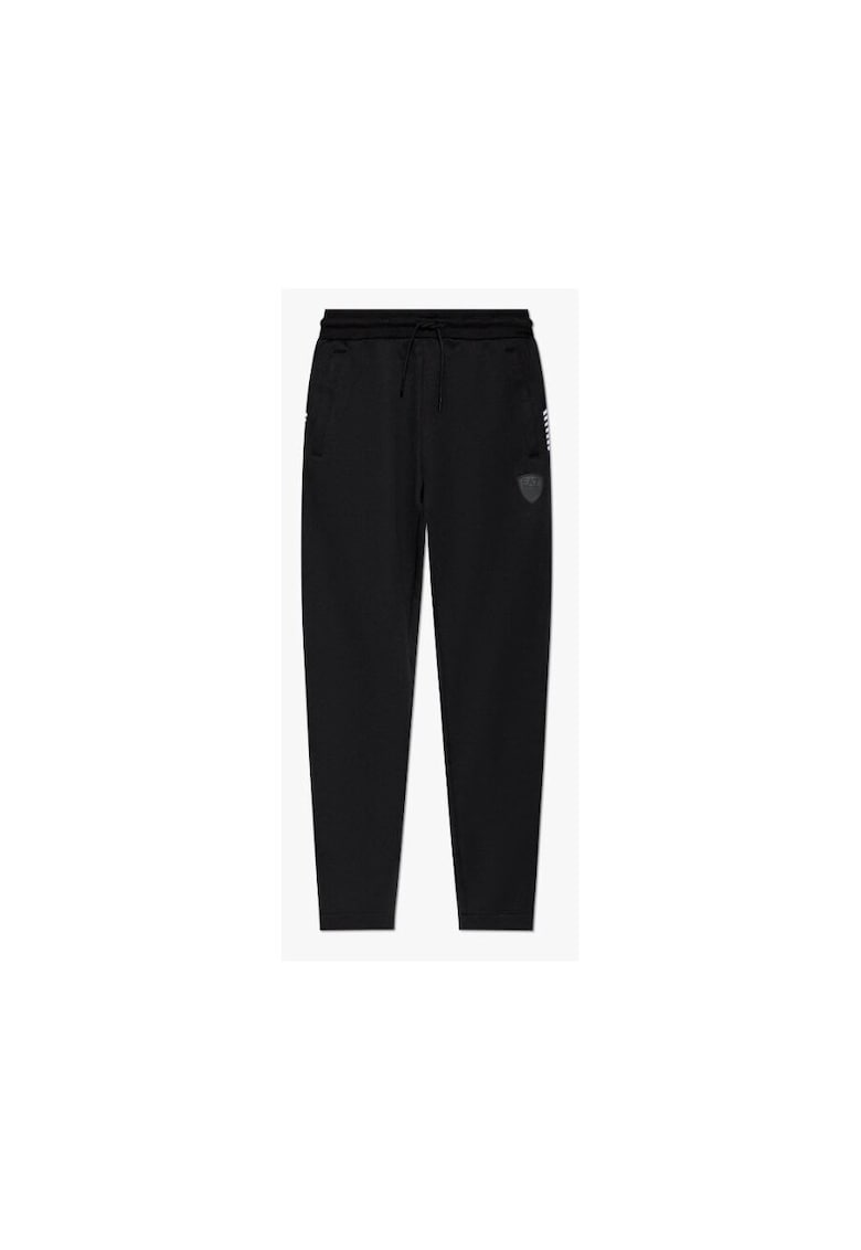 Pantaloni sport barbati Emporio Armani - negru - poliester-bumbac