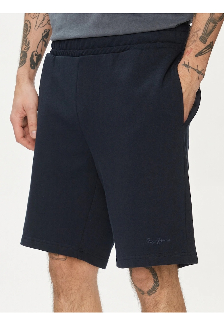 Pantaloni scurti sport barbati - Bumbac - Bleumarin -