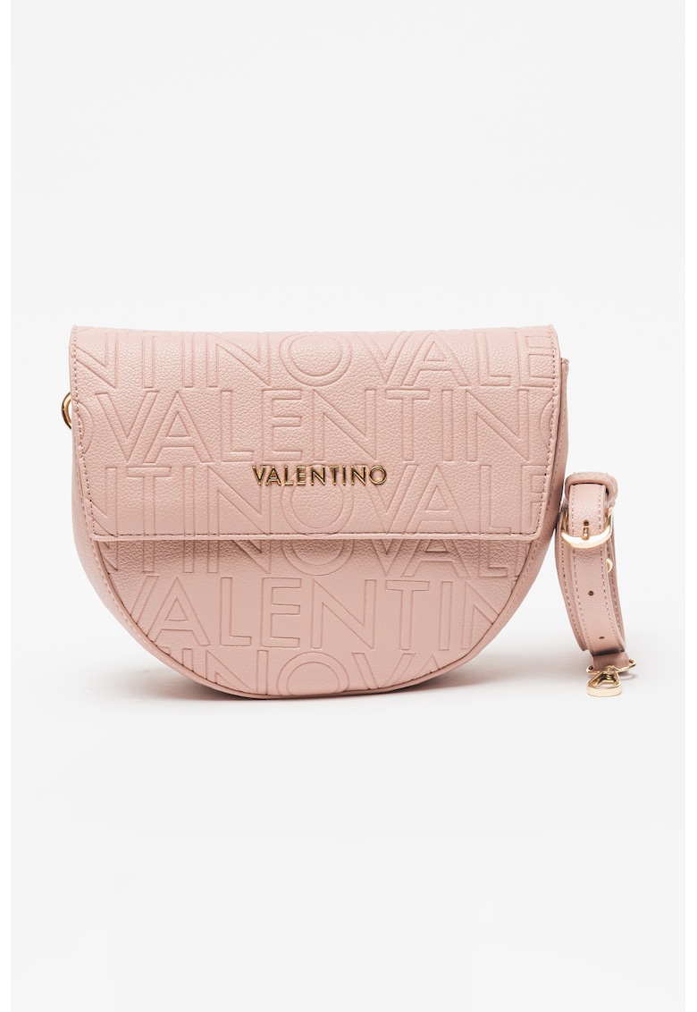 Geanta crossbody cu model logo Pansy - Roz pal