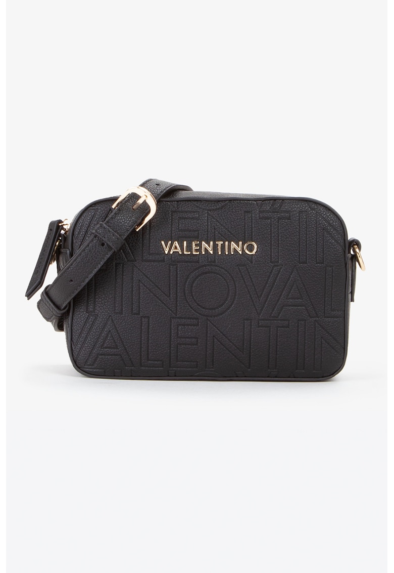 Geanta crossbody din piele ecologica Pansy - Negru stins