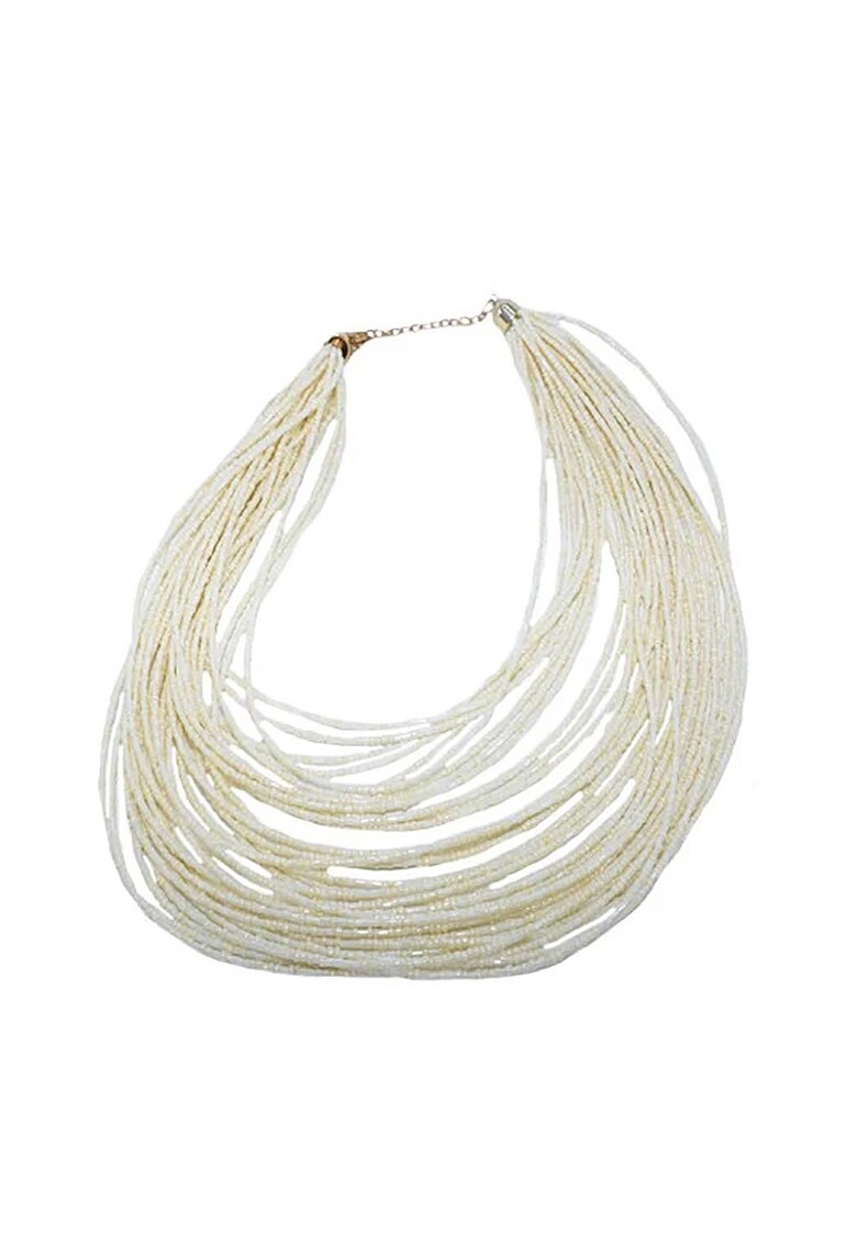 Colier Margele 6037 - Alb