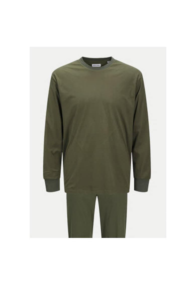 Pijama barbati -  Solid 12268536 - Verde - Poliester