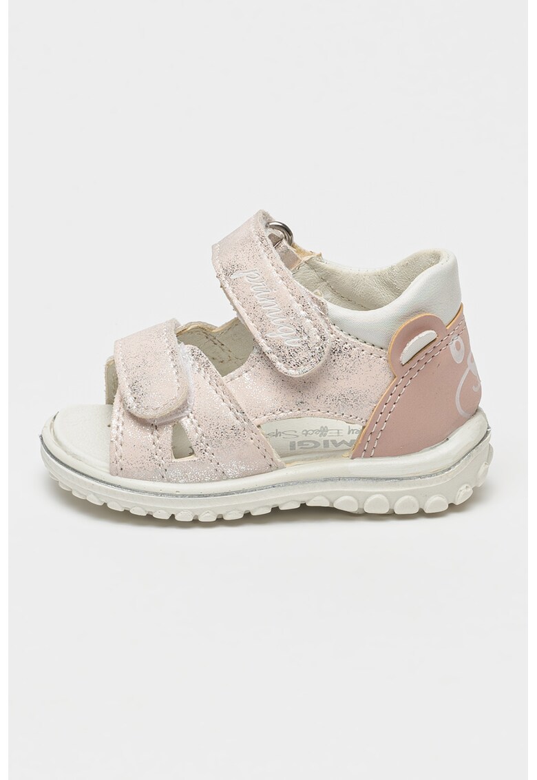 Sandale din piele ecologica cu accente stralucitoare - Roz pal