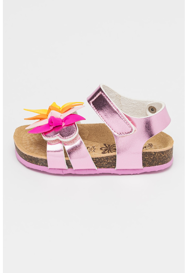 Sandale flatform cu velcro - Lila