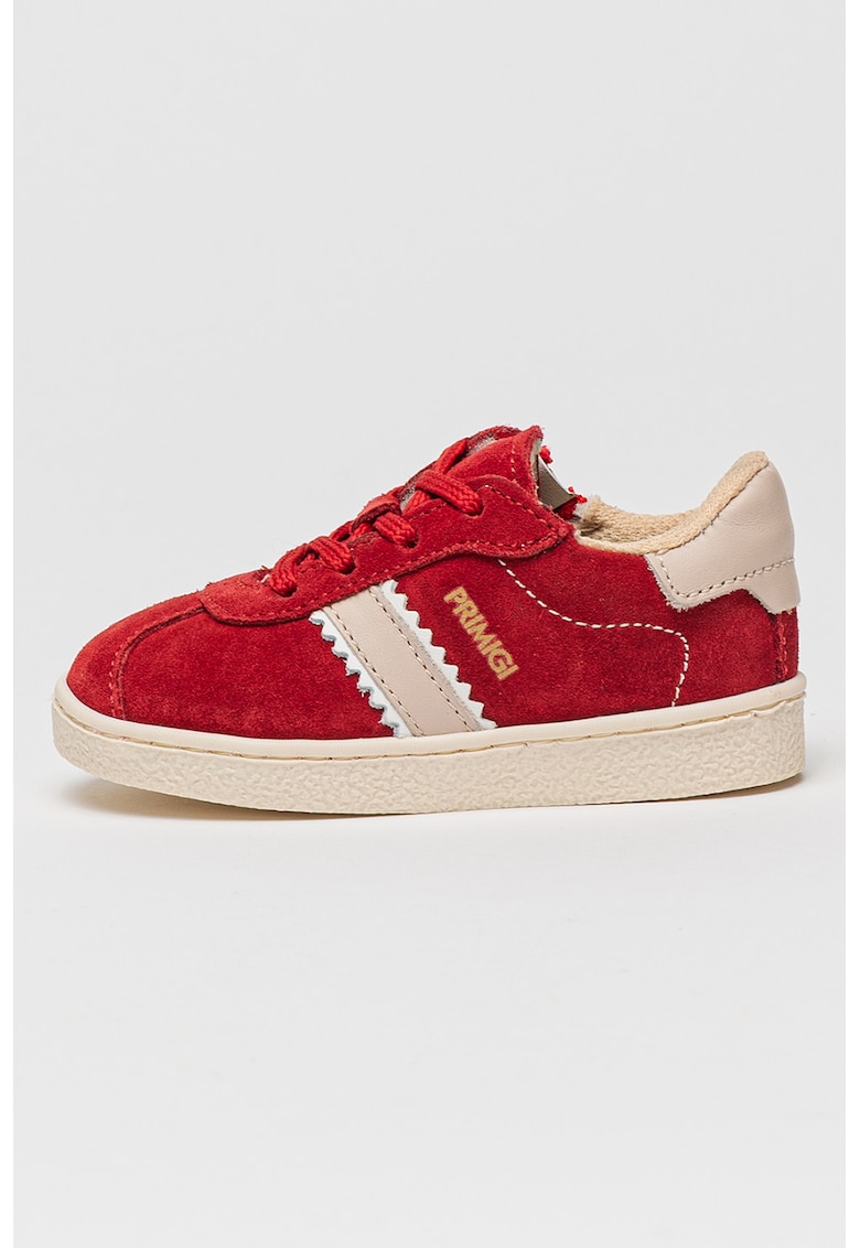 Pantofi sport din piele intoarsa cu sireturi