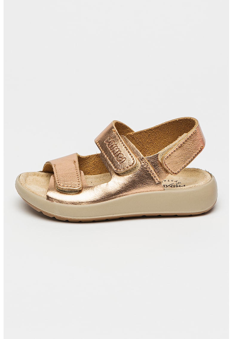 Sandale din piele cu logo - Auriu rose