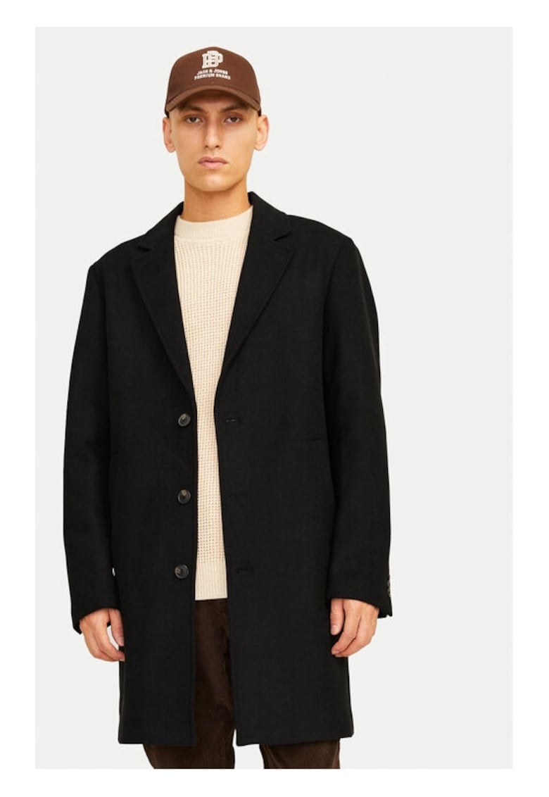 Palton barbati - Harris 12263845 - Negru - Poliester/Lana