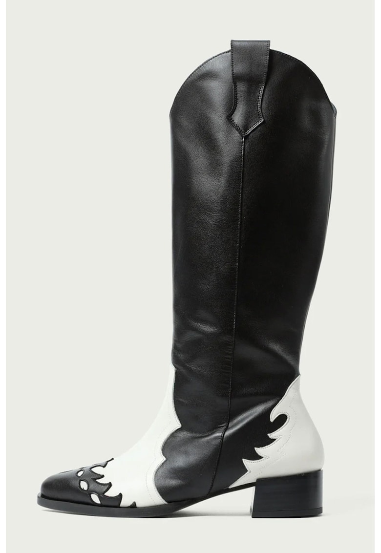 Cizme din piele cu toc masiv Kalia Cizme din piele cu toc masiv Kalia